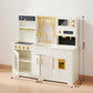 Tiny Land® Iconic Wooden Play Kitchen – Cream Pretend Cooking Set for Kids - LittleLullabyLoft