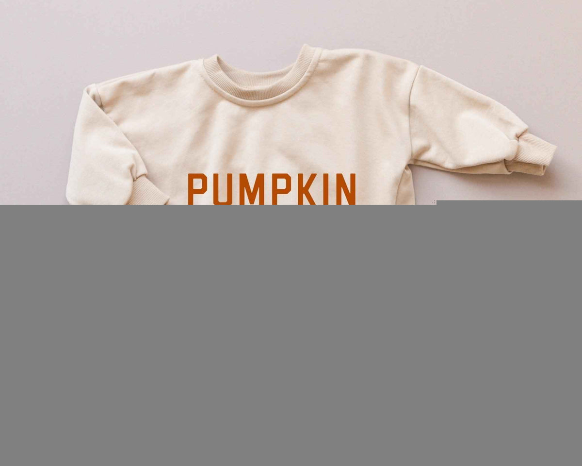 Pumpkin Sweatshirt or Sweatshirt Romper - Cream or Orange
