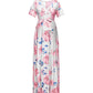 Floral V-Neck Maxi Maternity Dress for Everyday Elegance - LittleLullabyLoft