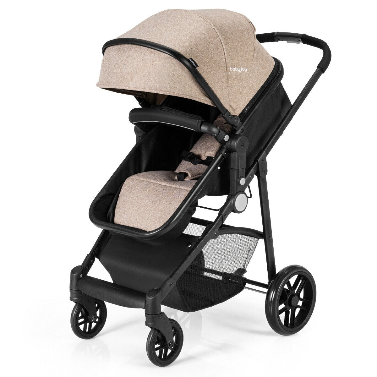 2-in-1 Foldable Pushchair Newborn Infant Baby Stroller - LittleLullabyLoft