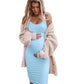 Sleeveless Round Neck Maternity Dress for Pregnant Women - LittleLullabyLoft