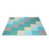 58 Inch Toddler Foam Play Mat Baby Folding Activity Floor Mat-Light Blue - LittleLullabyLoft
