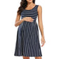 Striped Maternity Dress for Comfortable Everyday Pregnancy Wear - LittleLullabyLoft