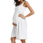 Striped Maternity Dress for Comfortable Everyday Pregnancy Wear - LittleLullabyLoft