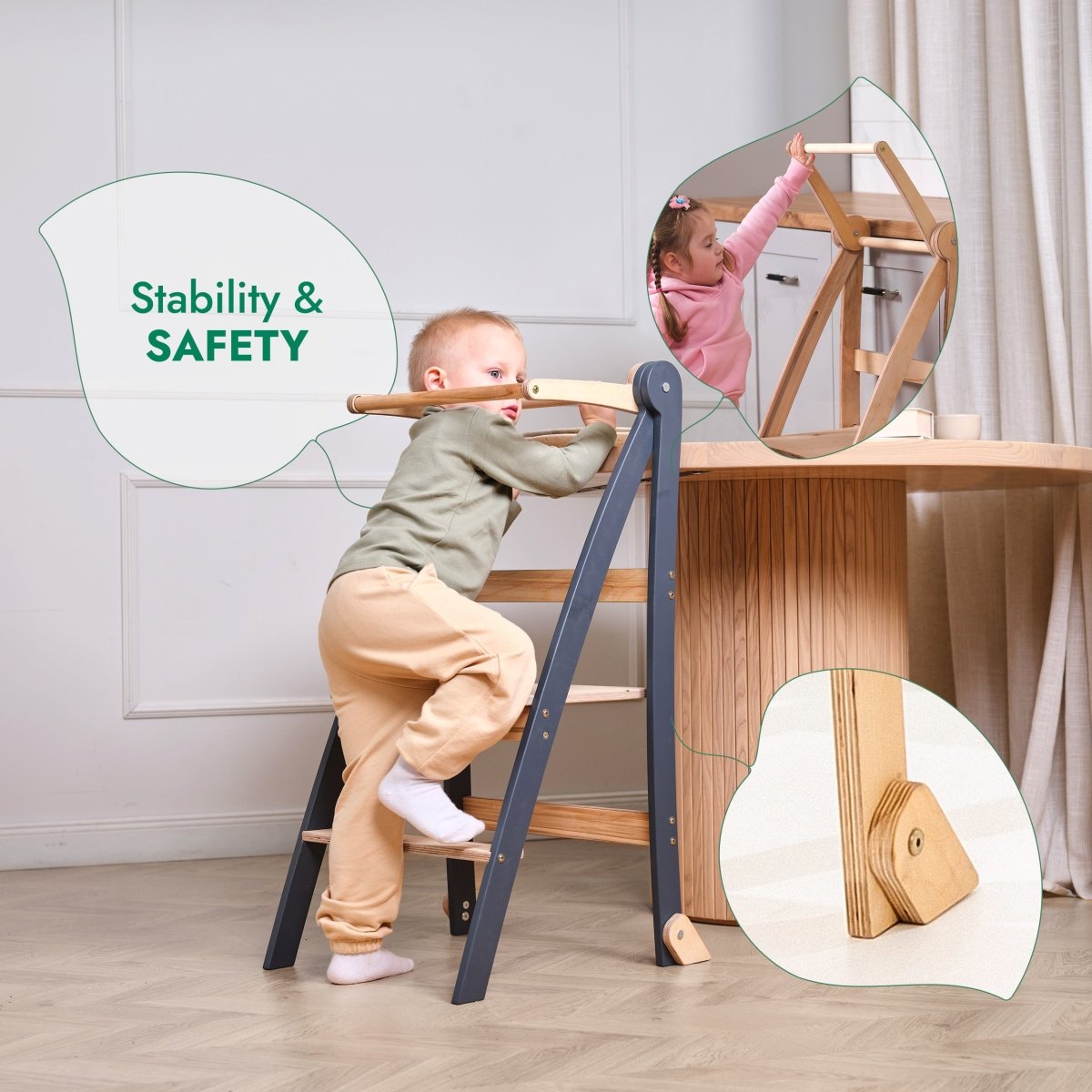 Helper Tower: A Multi-functional Foldable Step Stool for Kids - LittleLullabyLoft