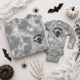Stay Spooky Tie Dye Halloween Sweatshirt | Matching Family Halloween Outfits | Embroidered Skeleton Crewneck