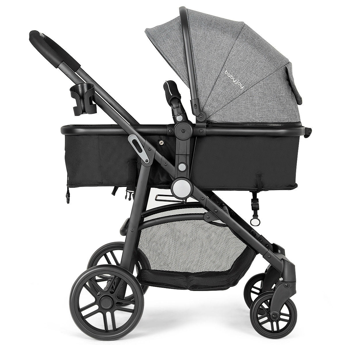 2-in-1 Foldable Pushchair Newborn Infant Baby Stroller - LittleLullabyLoft